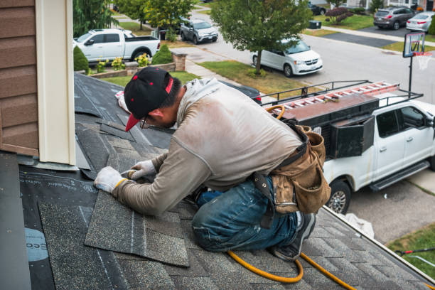 Professional Gutter Installation technician working in Catonsville, MD